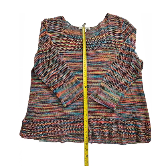 John Paul Richard Rainbow Relax Knit Scoop Neck Cozy Sweater - Picture 9 of 13